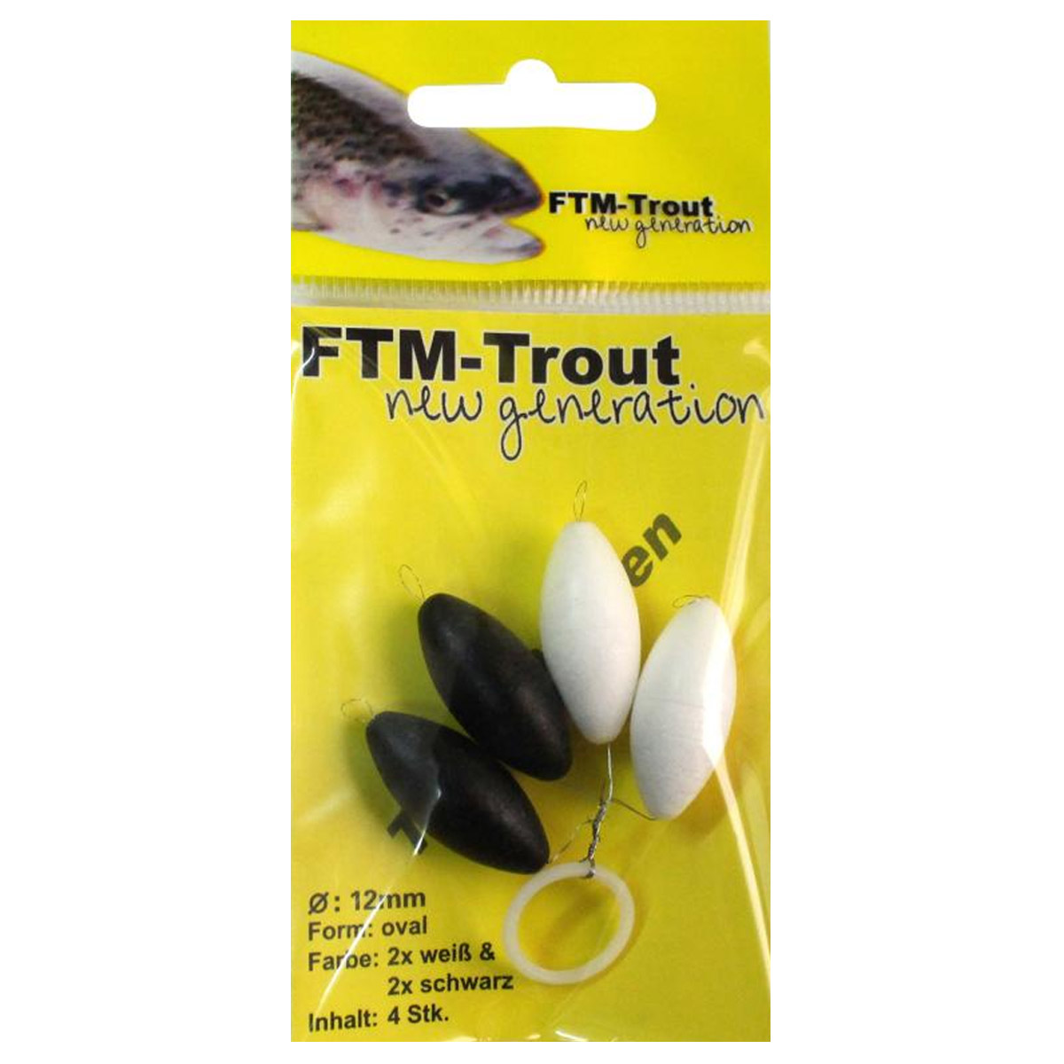 FTM Trout Pilot Oval Black / White 15 MM