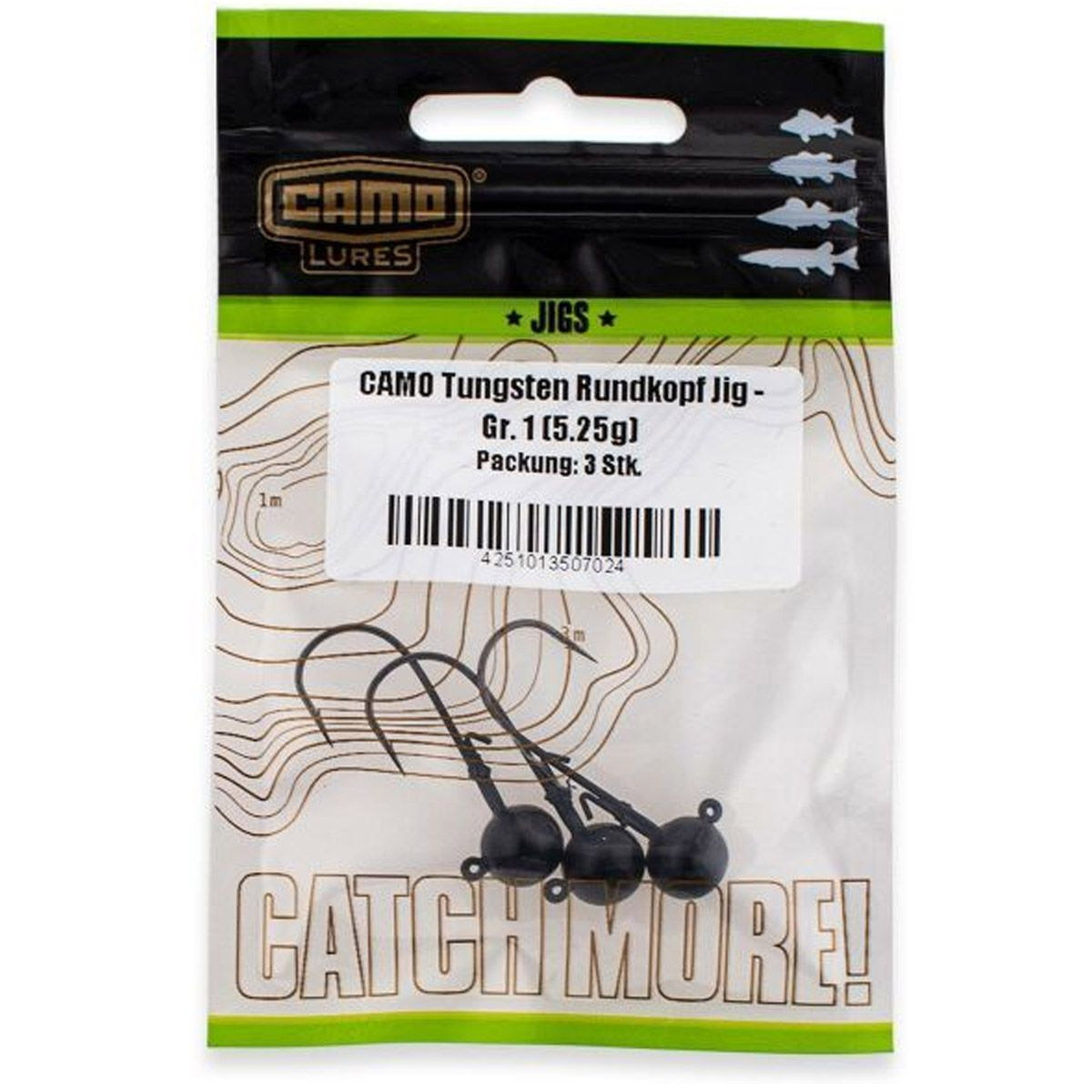 Camo Tackle Tungsten Round Jigs Size 4
