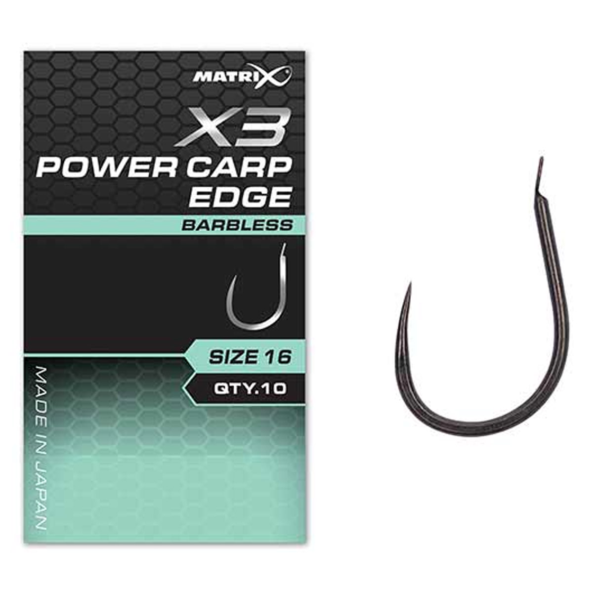 Matrix X3 Power Carp Edge Hooks - Barbless Spade 