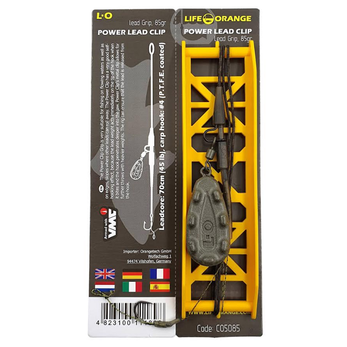 Life Orange Power Clip Grip Carp Rig