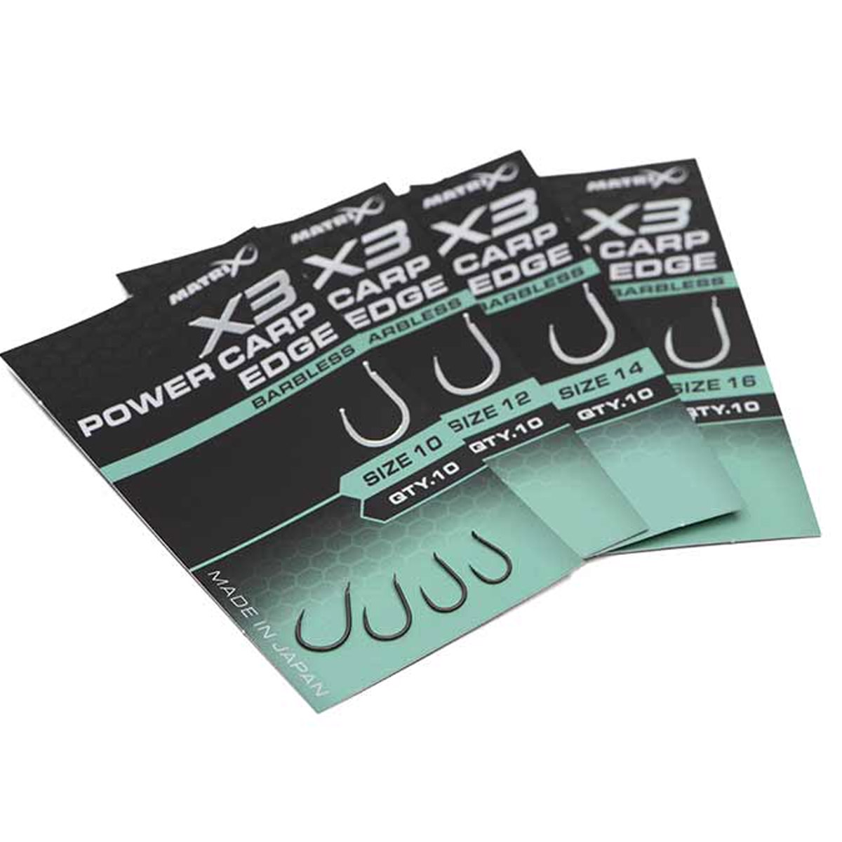 Hameçons Matrix X3 Power Carp Edge - Hameçons sans ardillon en forme de pelle