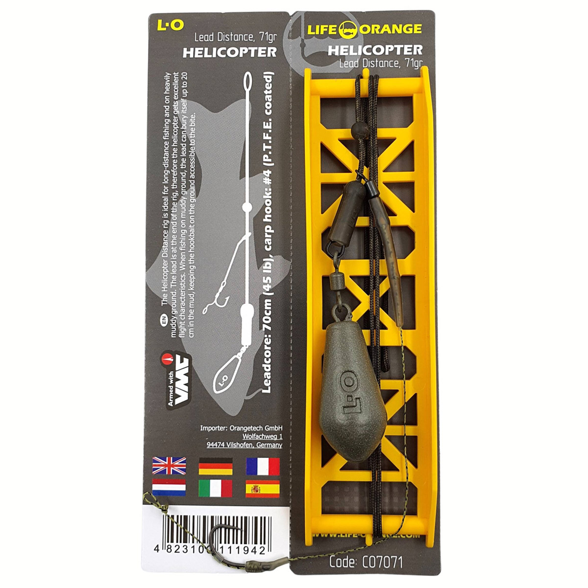 Life Orange Helicopter Distance Carp Rig