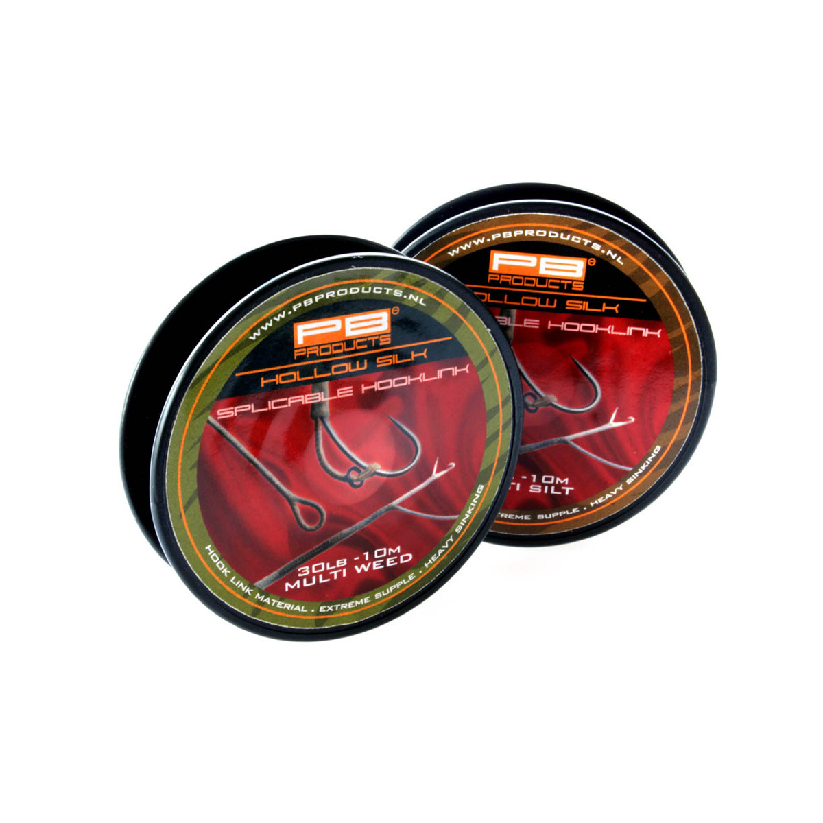 PB Products Hollow Silk Splicable Hooklink 10m Multi Silt