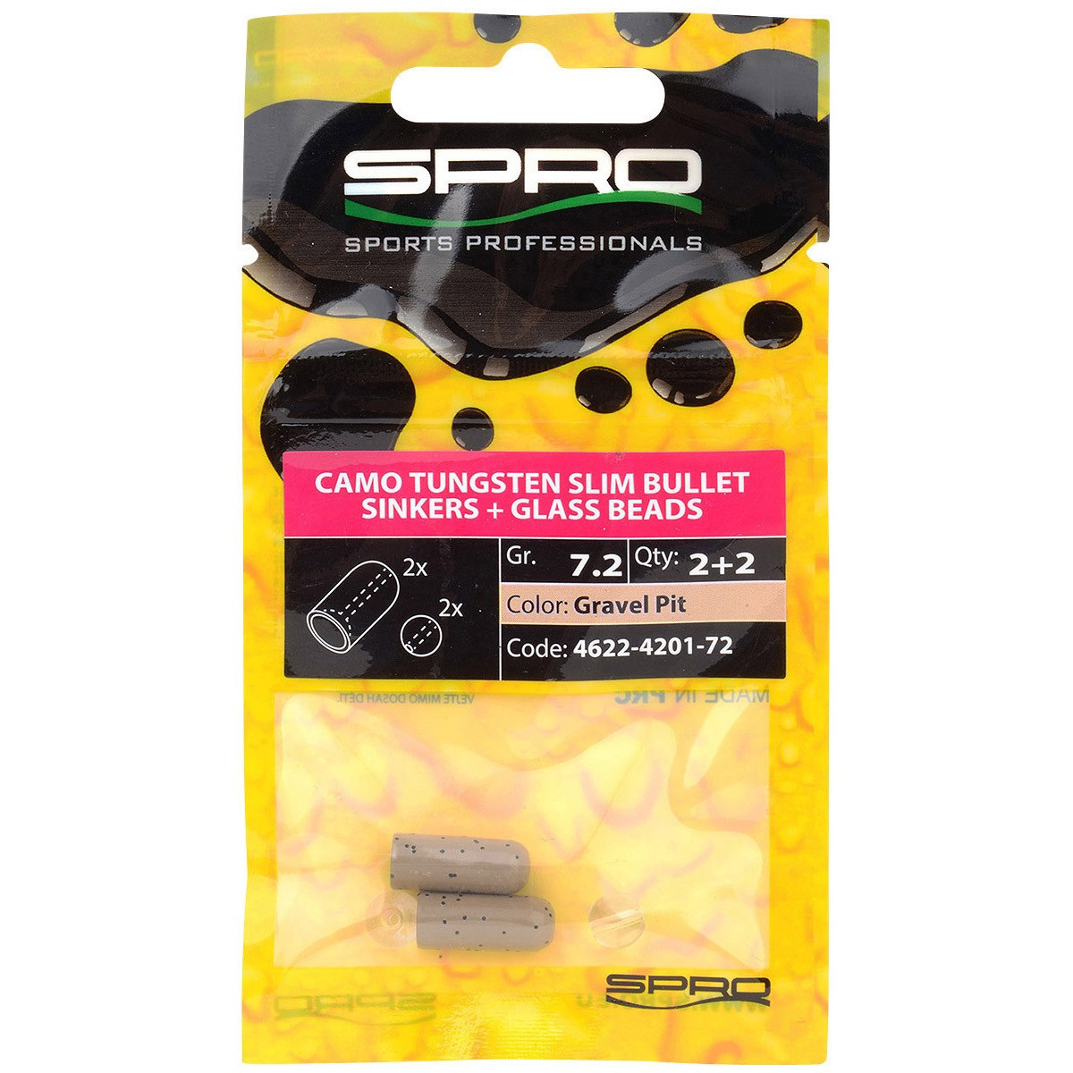 Spro Tungsten Camo Slim Bullet Sinkers Gravel Pit