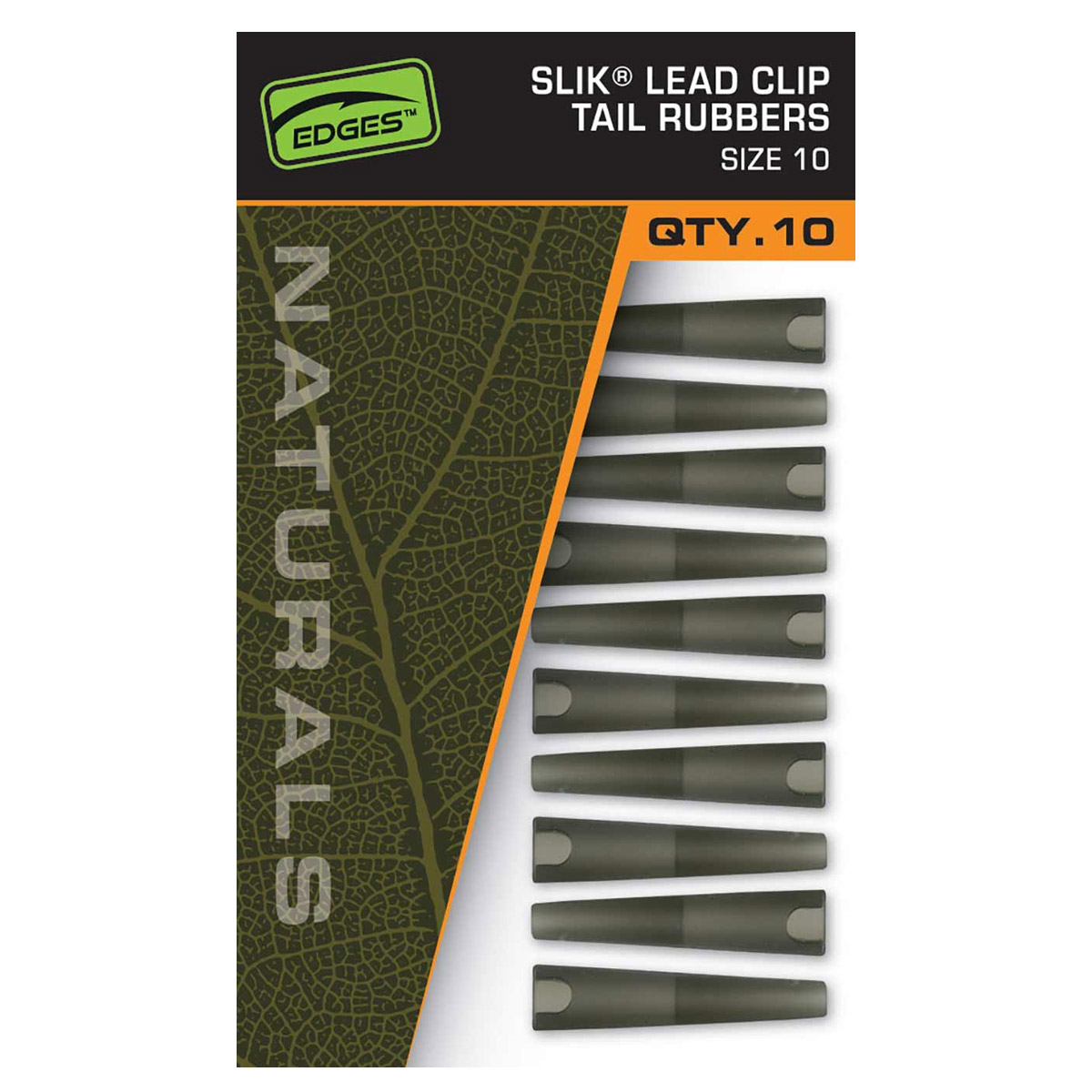 Fox Edges™ Naturals Lead Clip Tail Rubbers Size 10