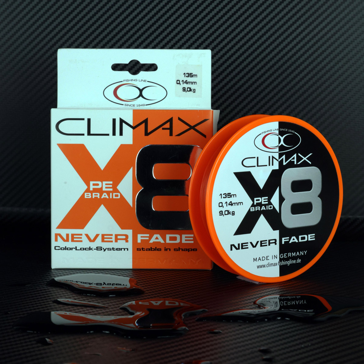 Climax X8 Never Fade PE Braid - Orange