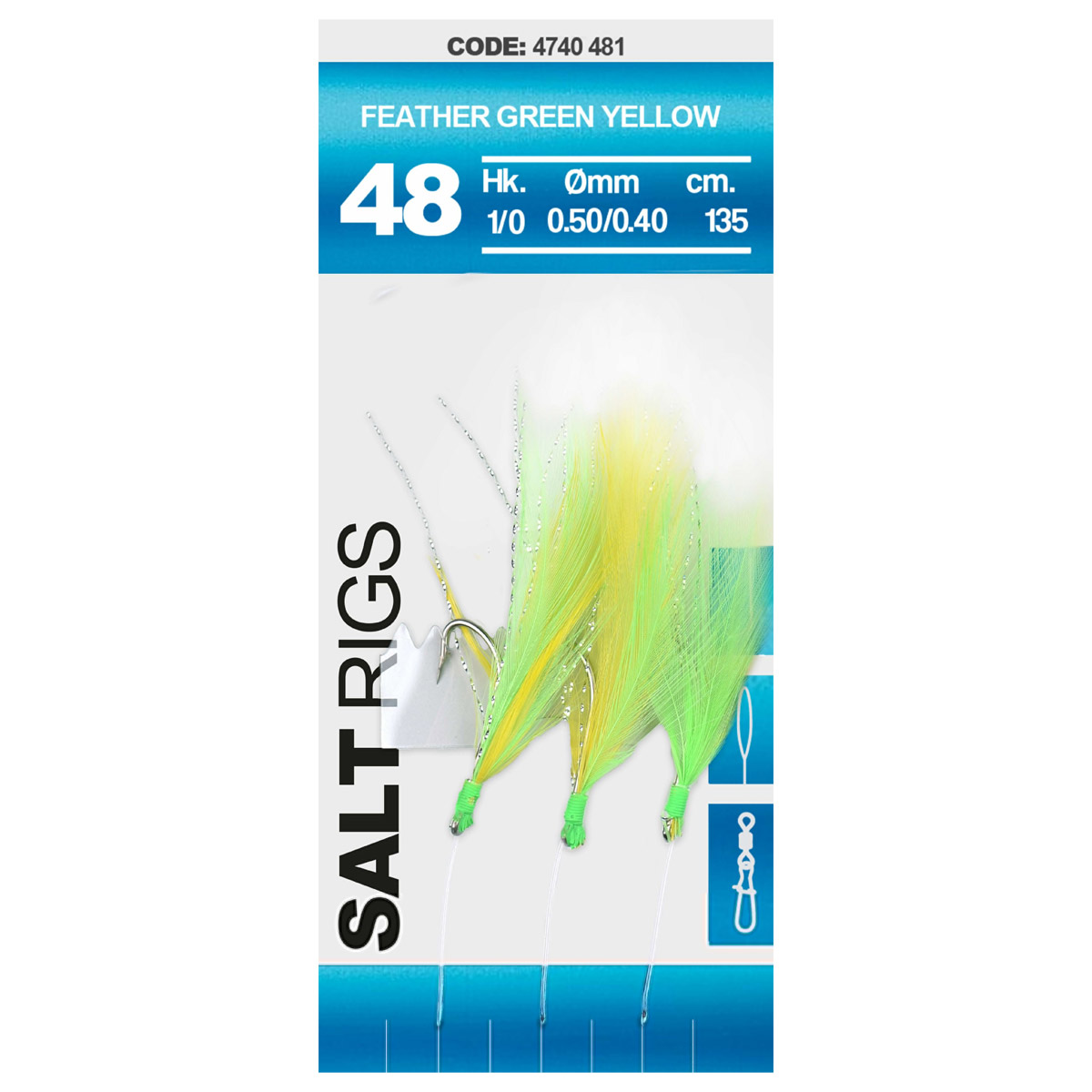 Spro 48 Salt Rig Feather Green Yellow