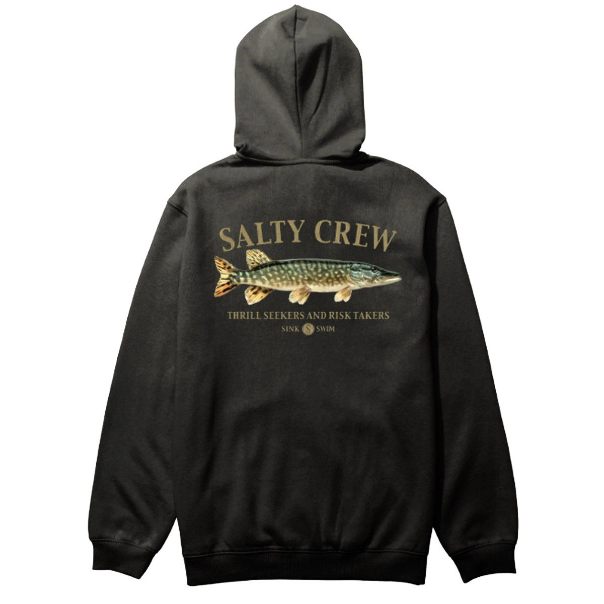 Salty Crew Euro Pike Hood Fleece - Black