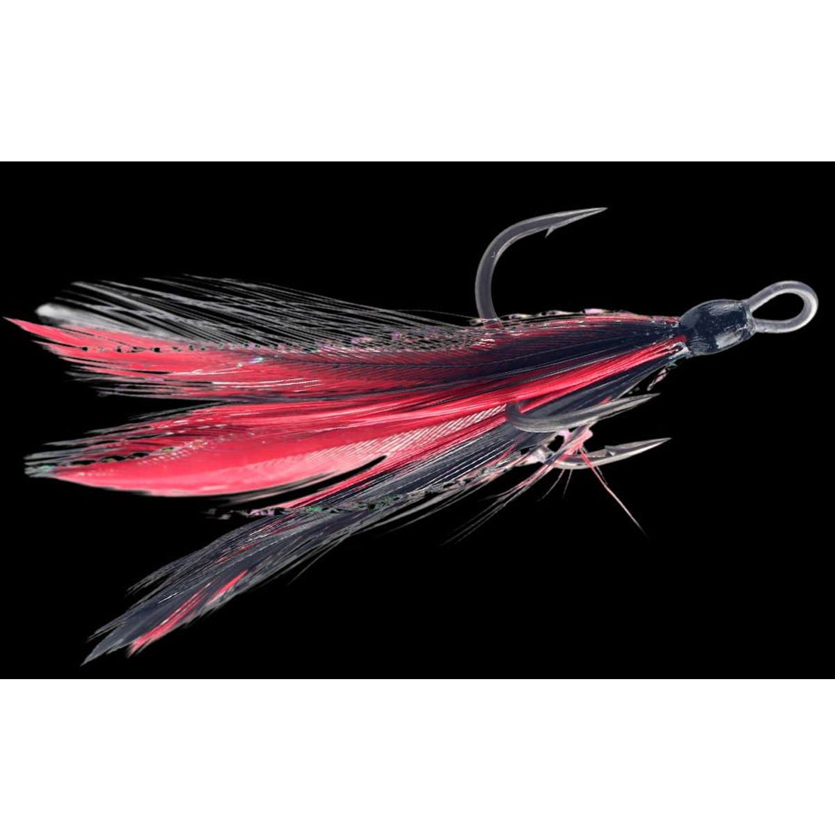 BKK Feathered Spear 21-SS Treble Hook Black & Red