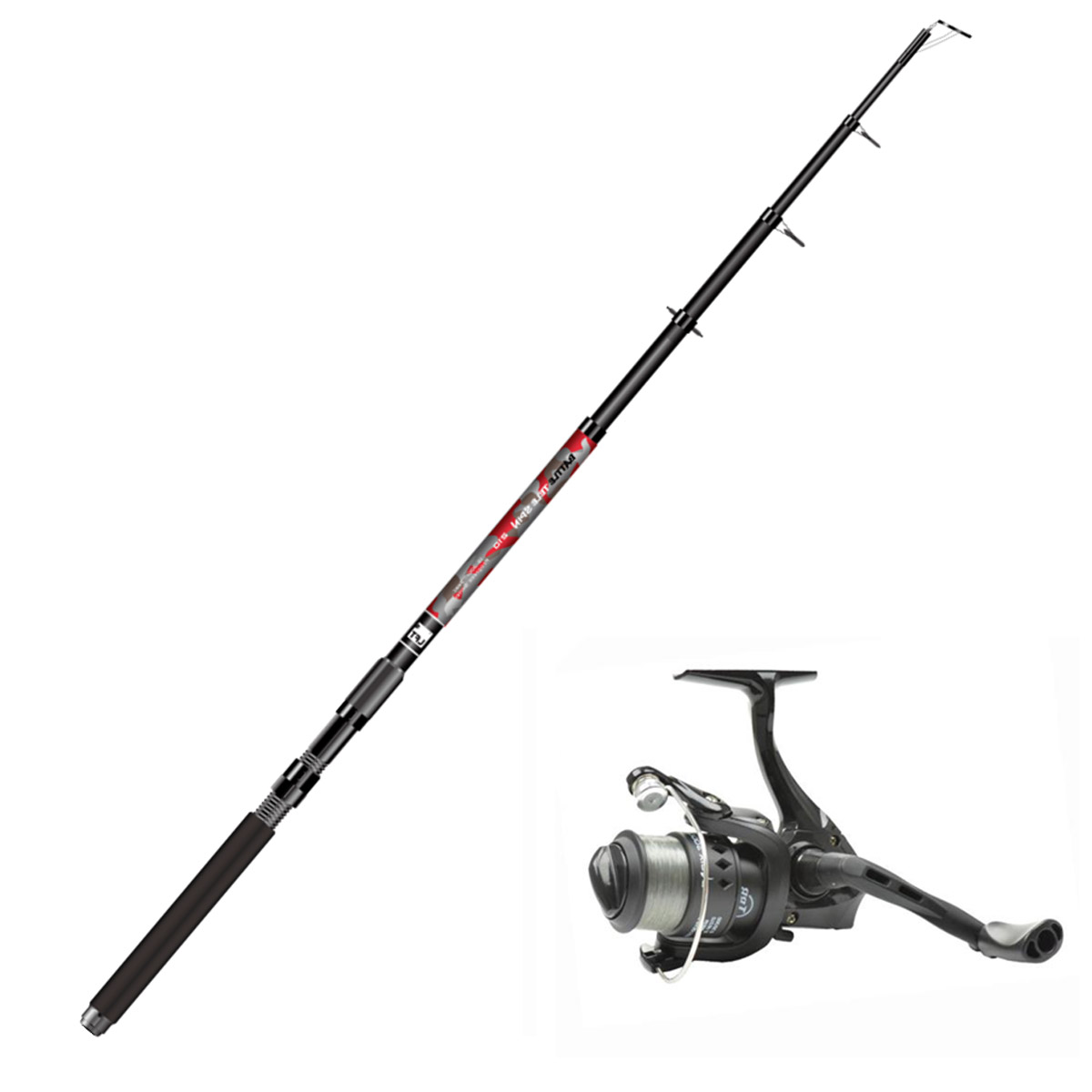 LFT Battle Tele Spin Combo 2,10M 15-30 Gram - Red Camou