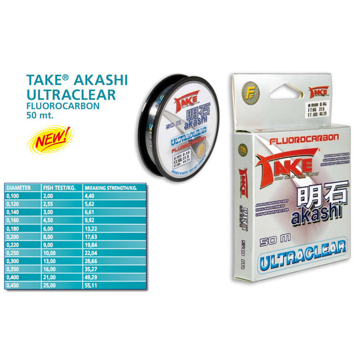 Take Akashi Fluorocarbon 50 Meter
