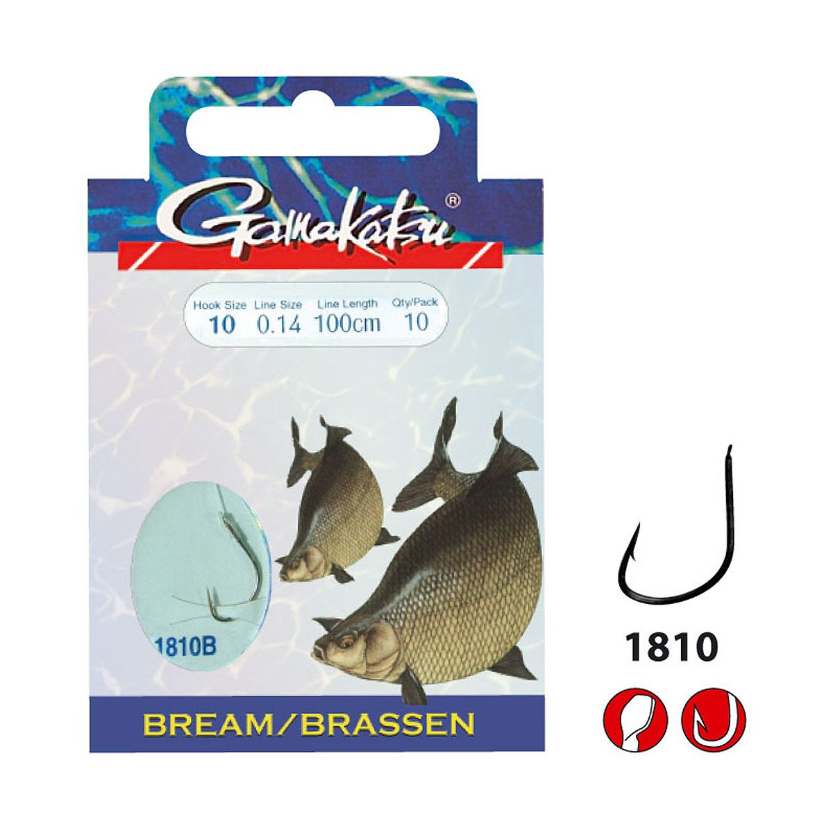 Gamakatsu Hakenboekje BKS 1810 Brons Bream Feeder 75 cm