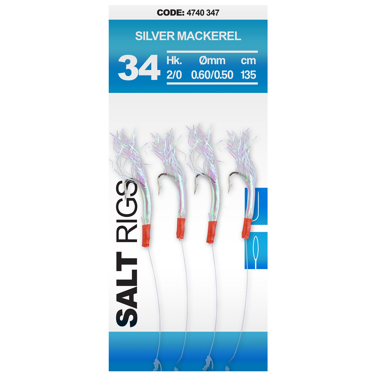 Spro 34 Salt Rig Silver Mackerel 2/0