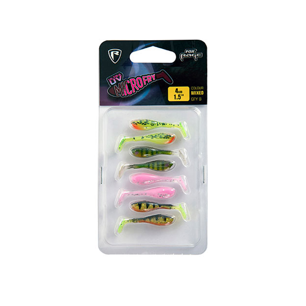Fox Rage UV Micro fry 4cm Mixed Colour Pack