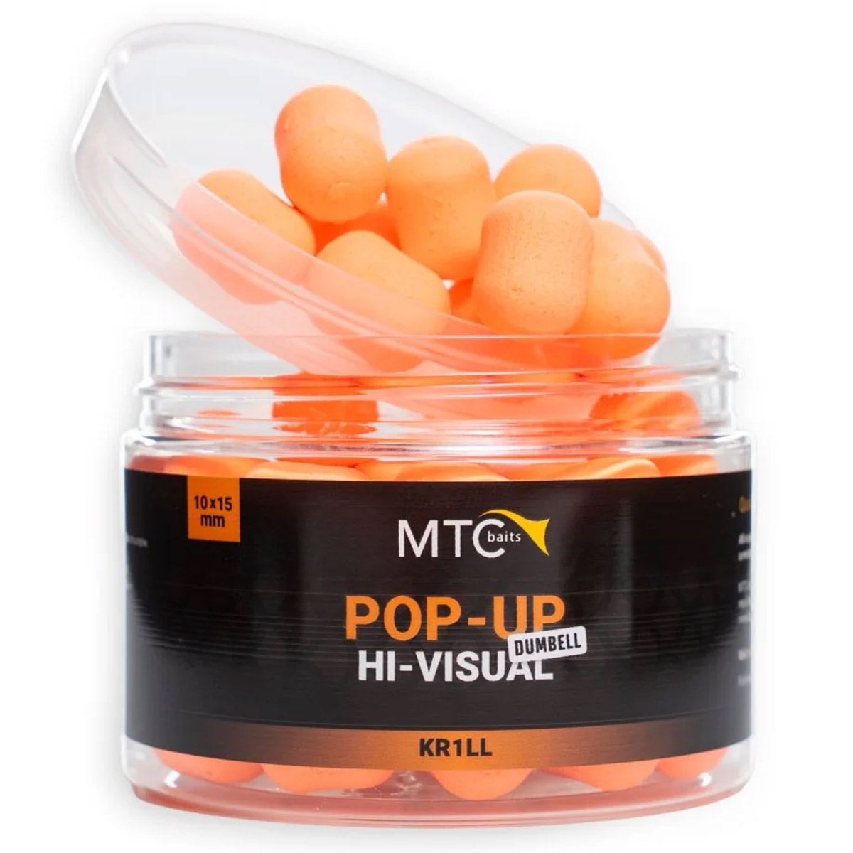 MTC Baits Dumbell Pop-Up Hi-Visual KR1LL 10 x 15 MM