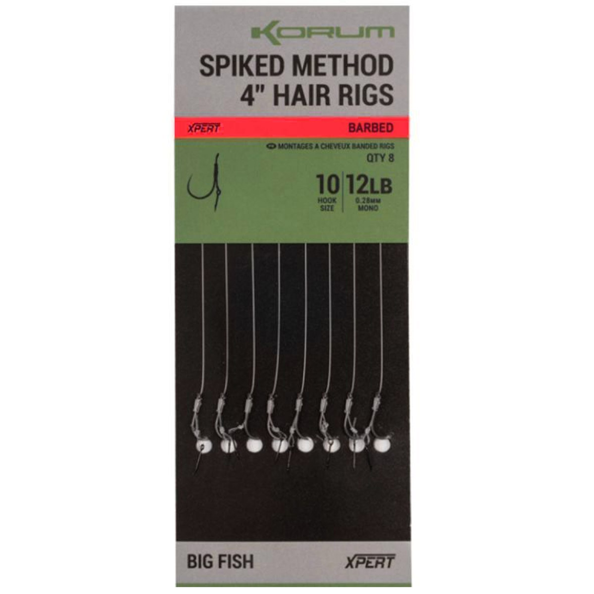 Korum Spiked Method Hair Rigs 10CM - Barbed