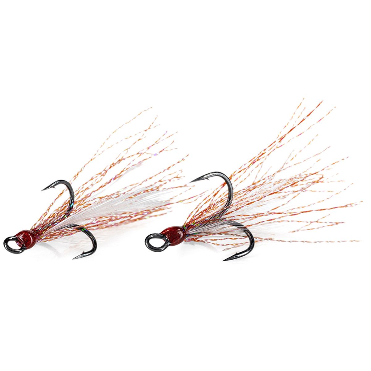 Molix Feathered Treble Hooks Red White