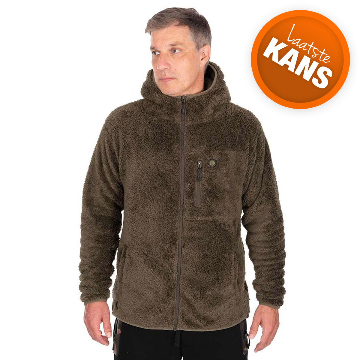 Fox HD Premium Full Zip Teddy Jacket Khaki