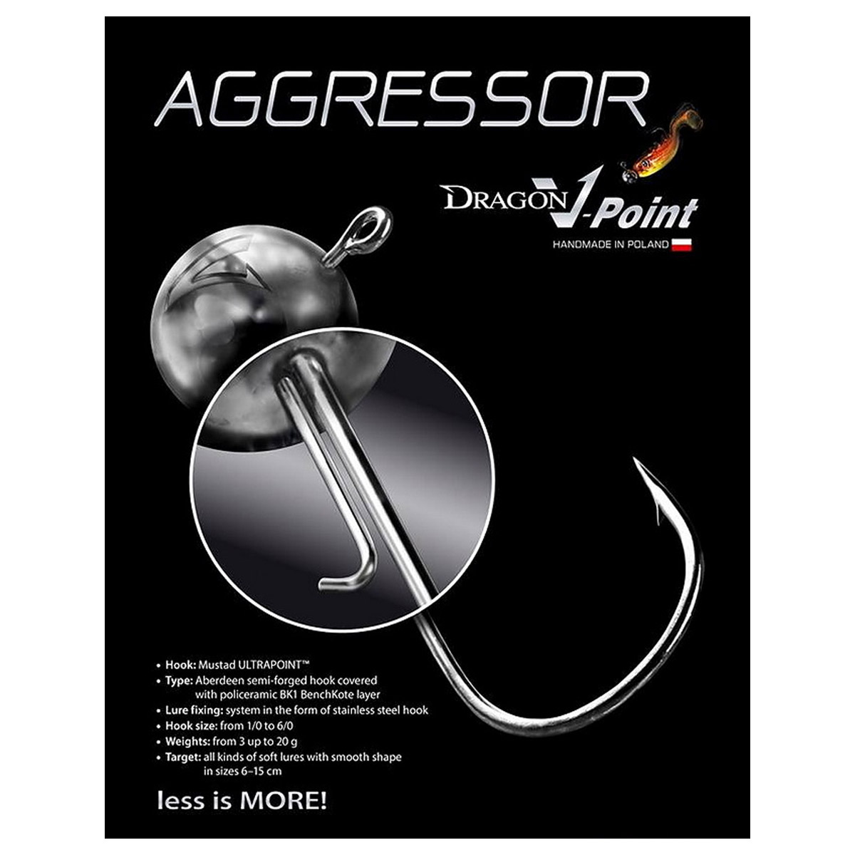 Dragon V Point Aggressor - Têtes Plombées - Hameçon taille 1/0