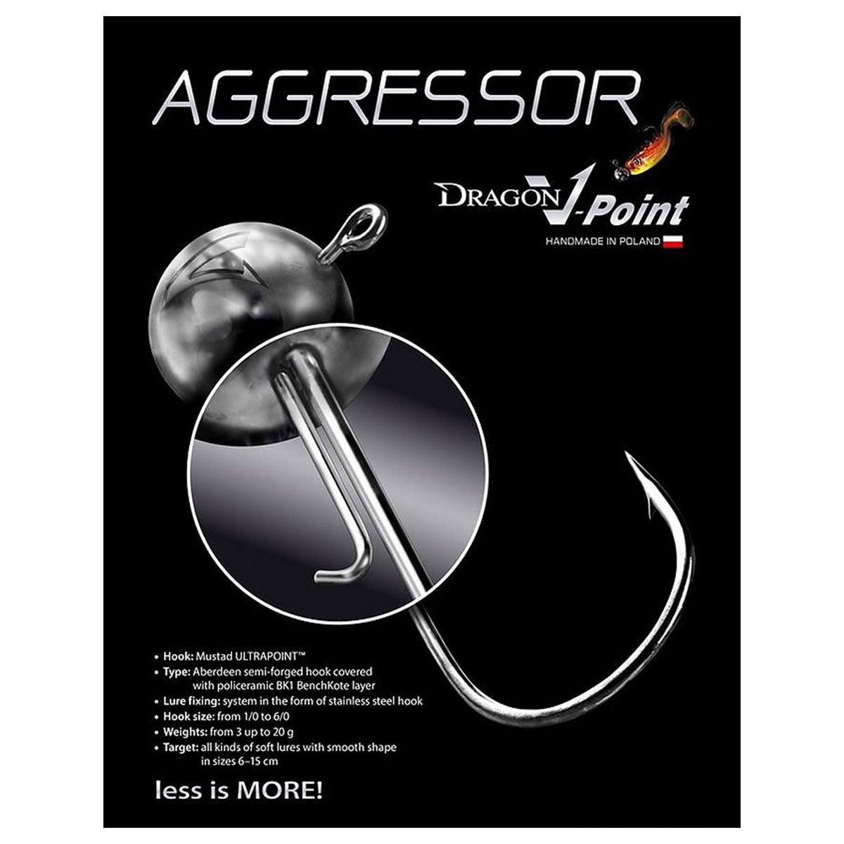Dragon V Point Aggressor Loodkoppen Haakmaat 6/0