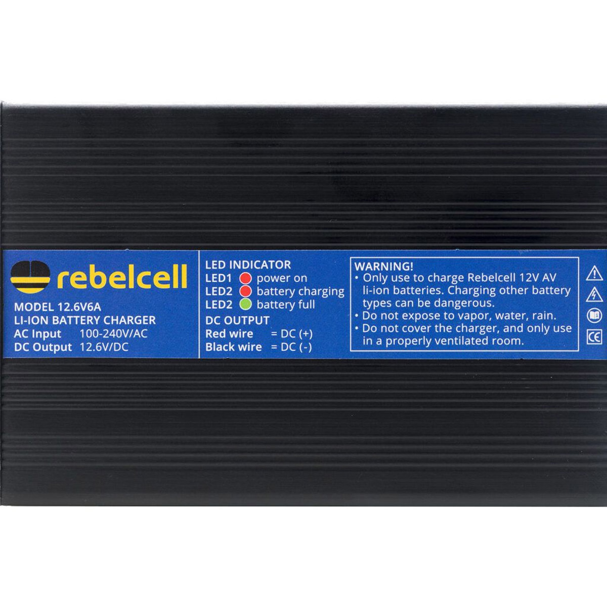 Rebelcell 12.6V6A Acculader