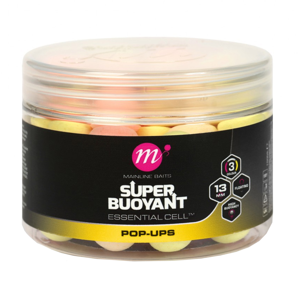 Mainline Super Buoyant Pop-Ups Pink, Yellow, White Essential Cell - 13 MM 