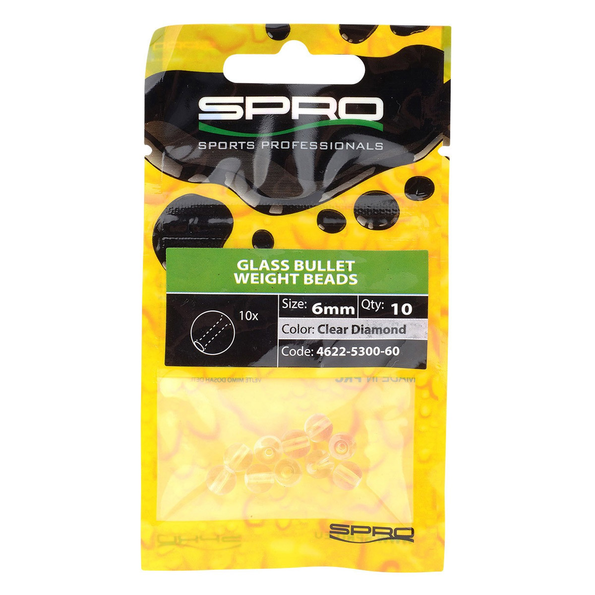 Spro Round Smooth Glass Beads Clear Diamond