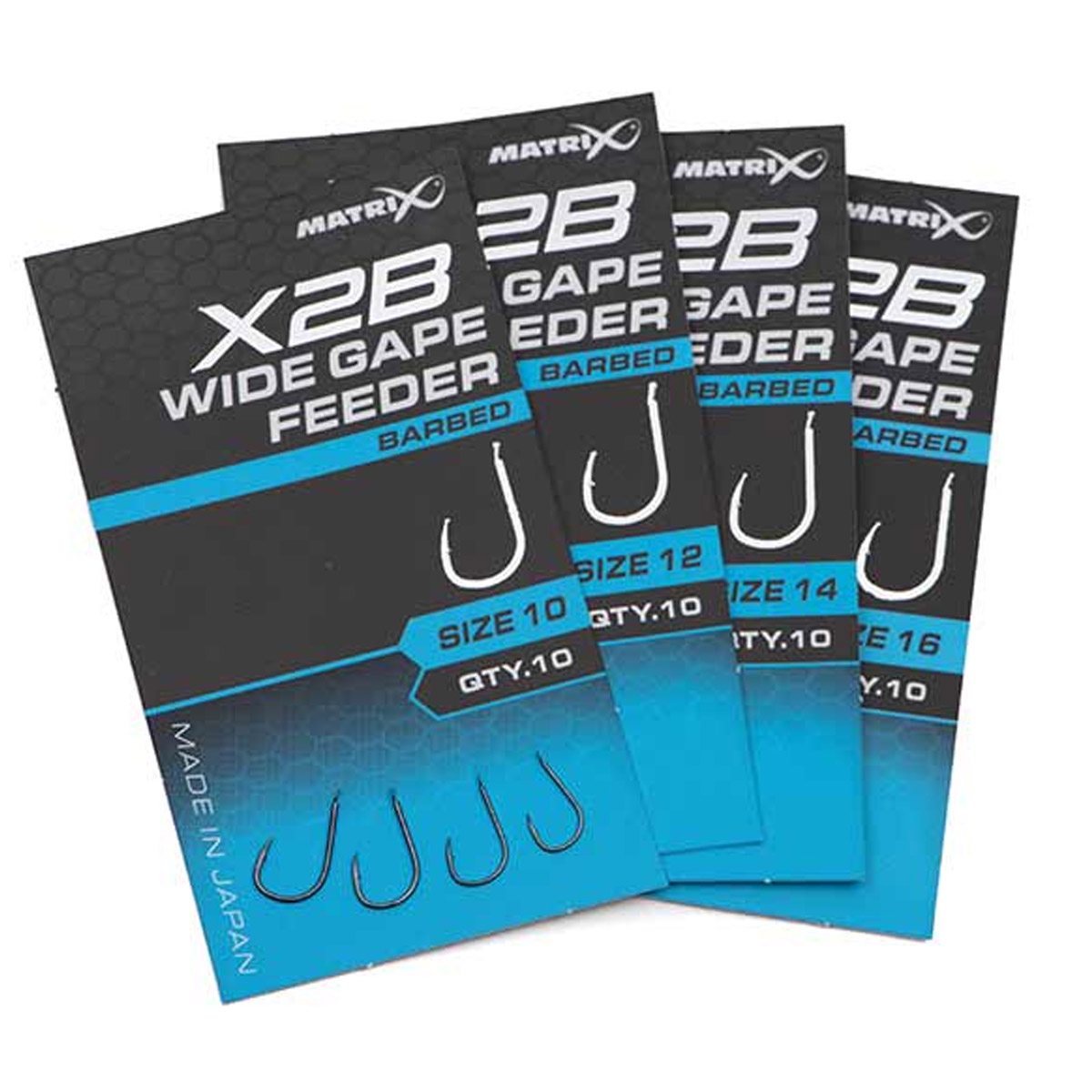 Matrix X2B Wide Gape Feeder Hooks - Barbed Spade 