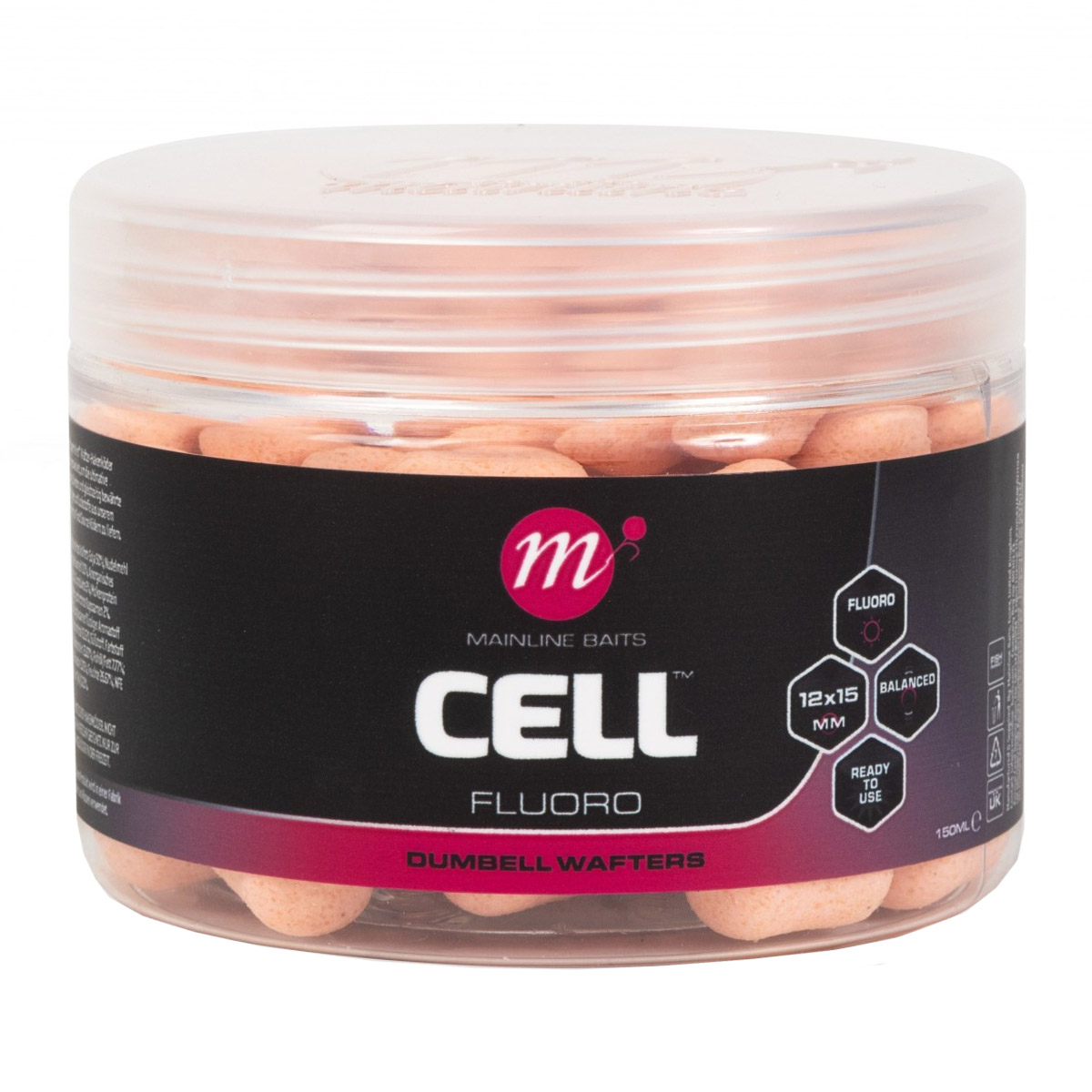 Mainline Fluoro Dumbell Wafters Pink 12x15 MM 