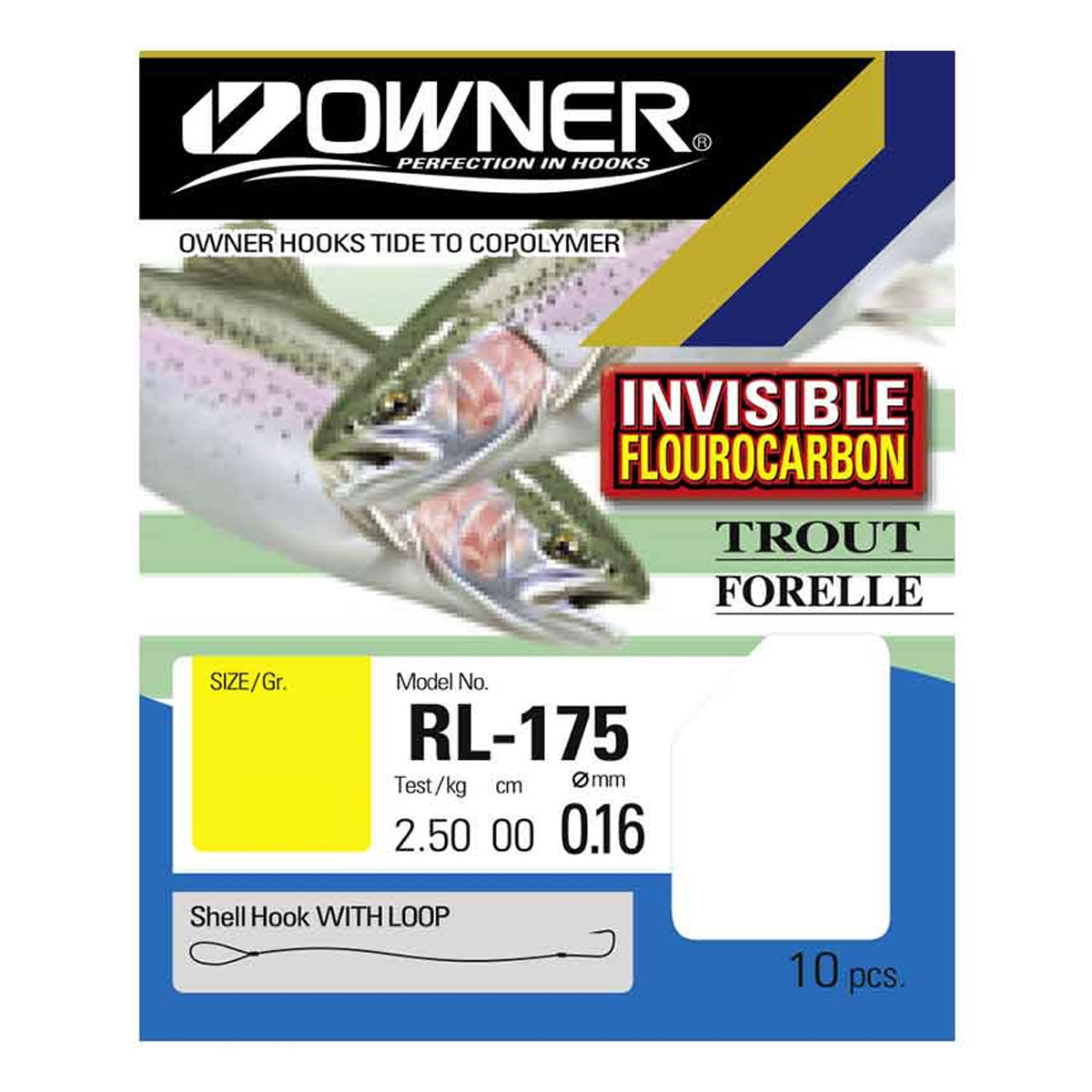 Owner Hakenboekje Fluorocarbon Trout Blue 150 CM