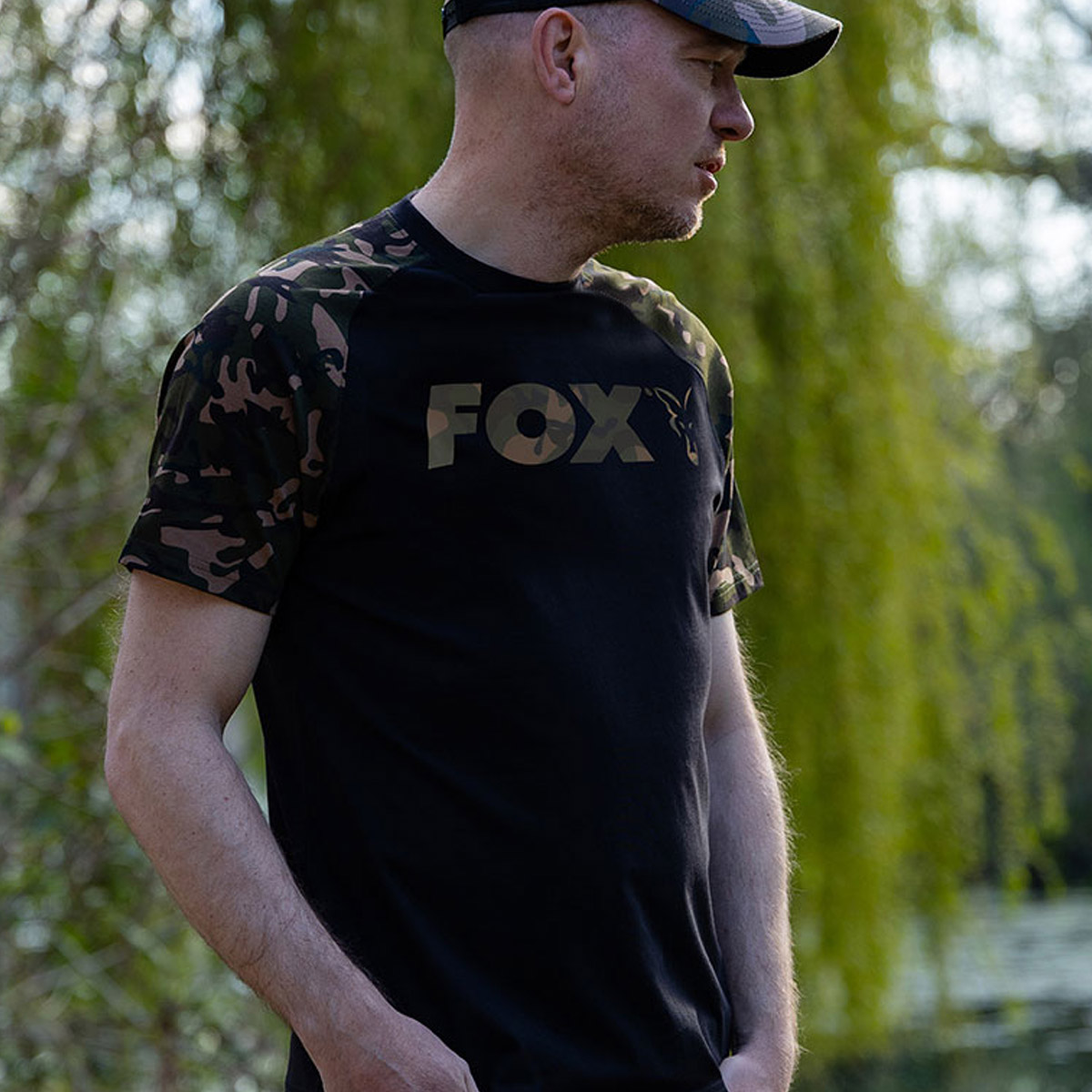 Fox RAGLAN T-SHIRT BLACK/CAMO