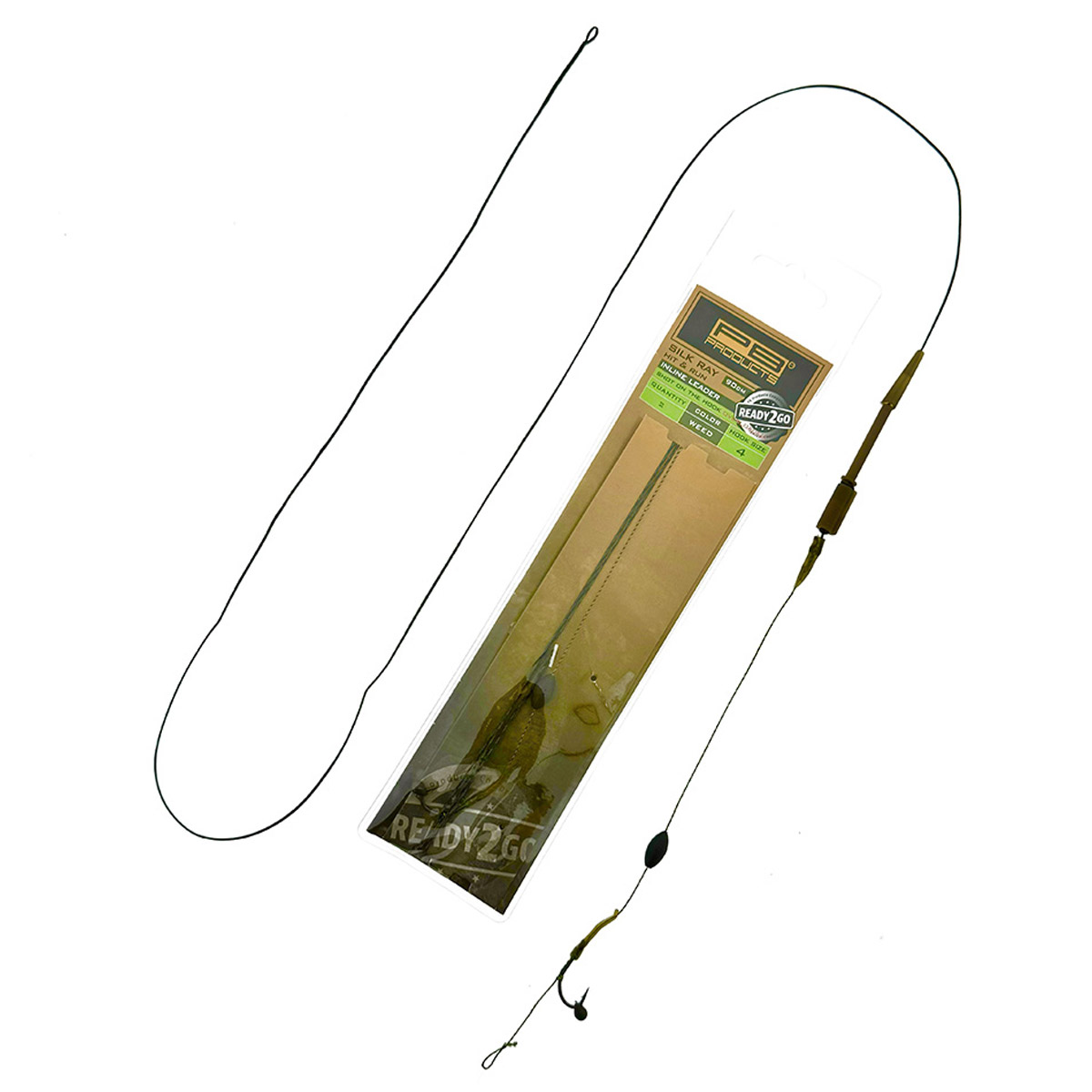 PB Products Ready2Go Inline SR Leader 90 / Shot On The Hook Overloaded Rig Weed