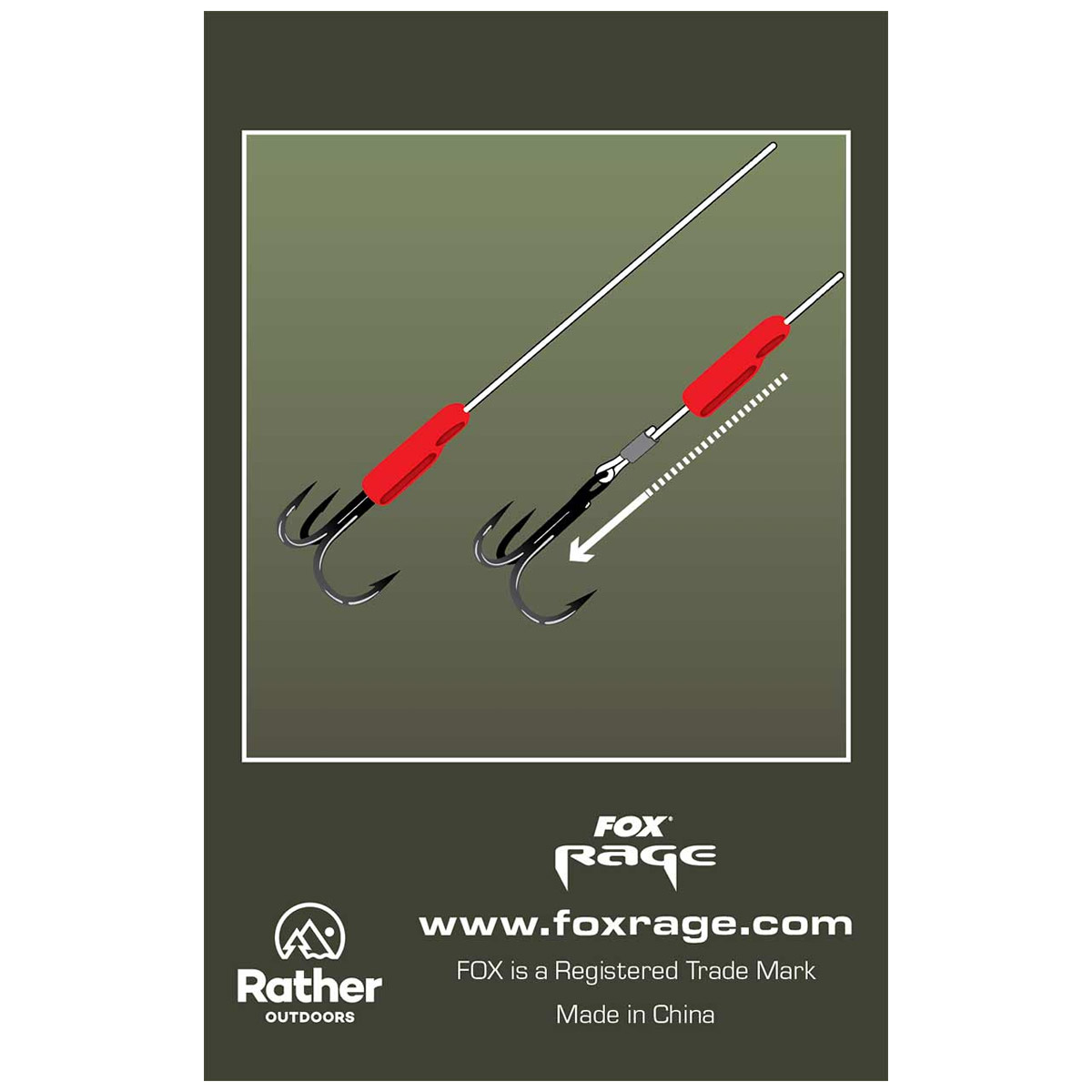 Fox Rage Predator Red Treble Hook Sleeves
