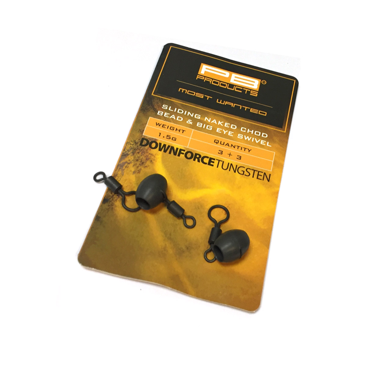 PB Products Downforce Tungsten Sliding Naked Chod Bead & Ring swivel taille 11
