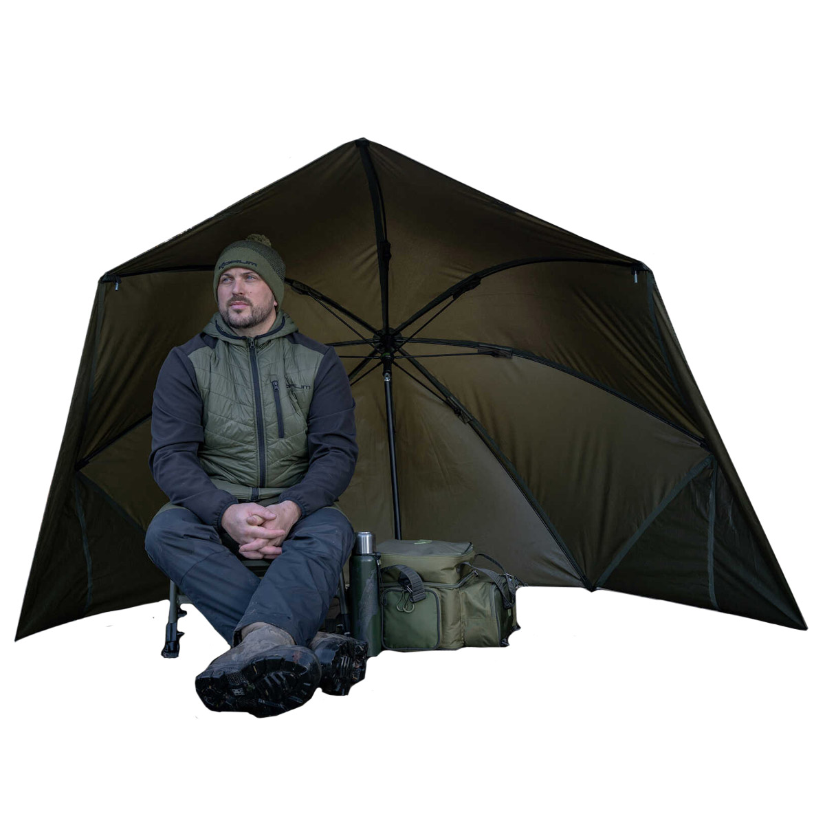 Korum Progress Graphite Brolly Shelter 50"