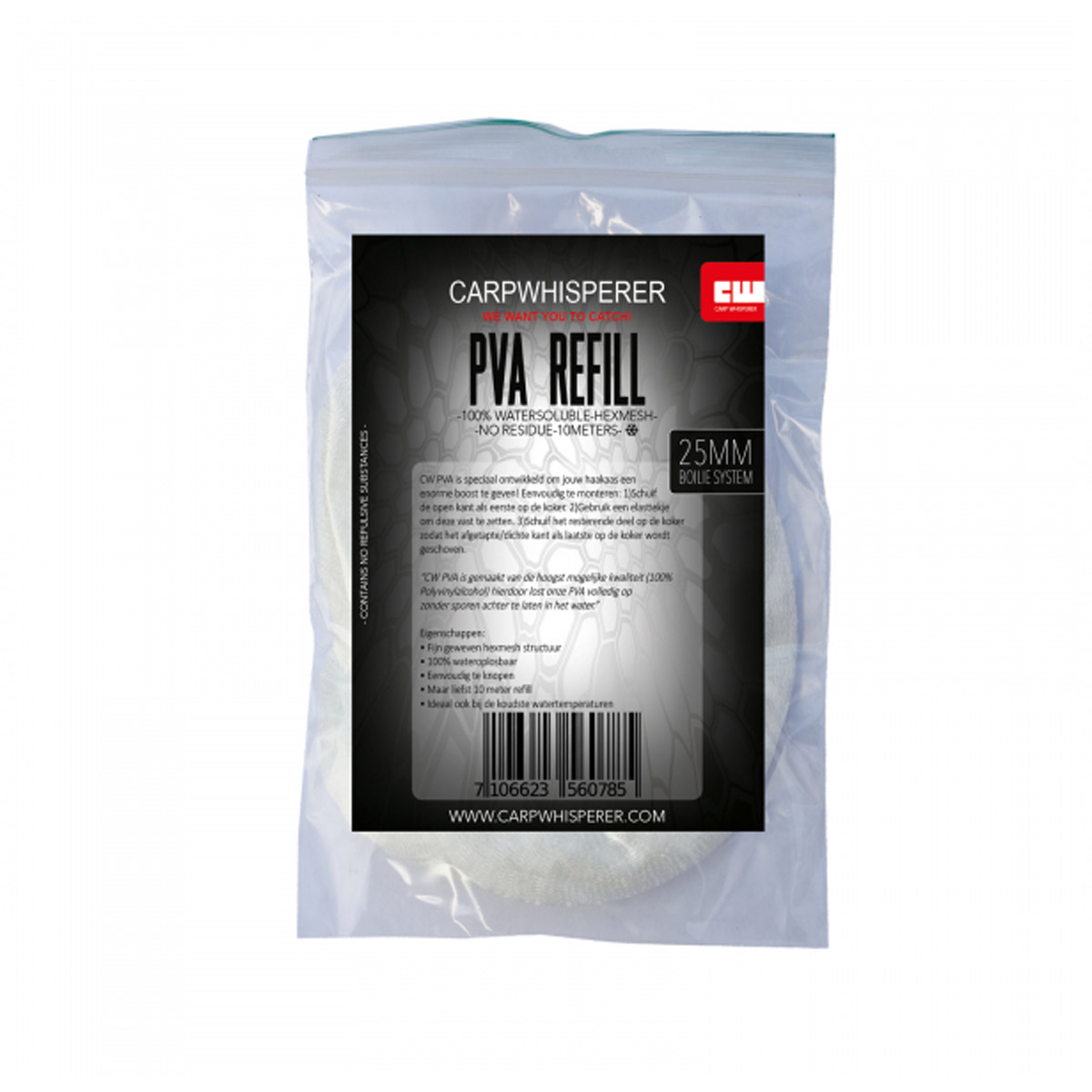 Carp Whisperer - Boilie Funnelweb PVA Refill 10m