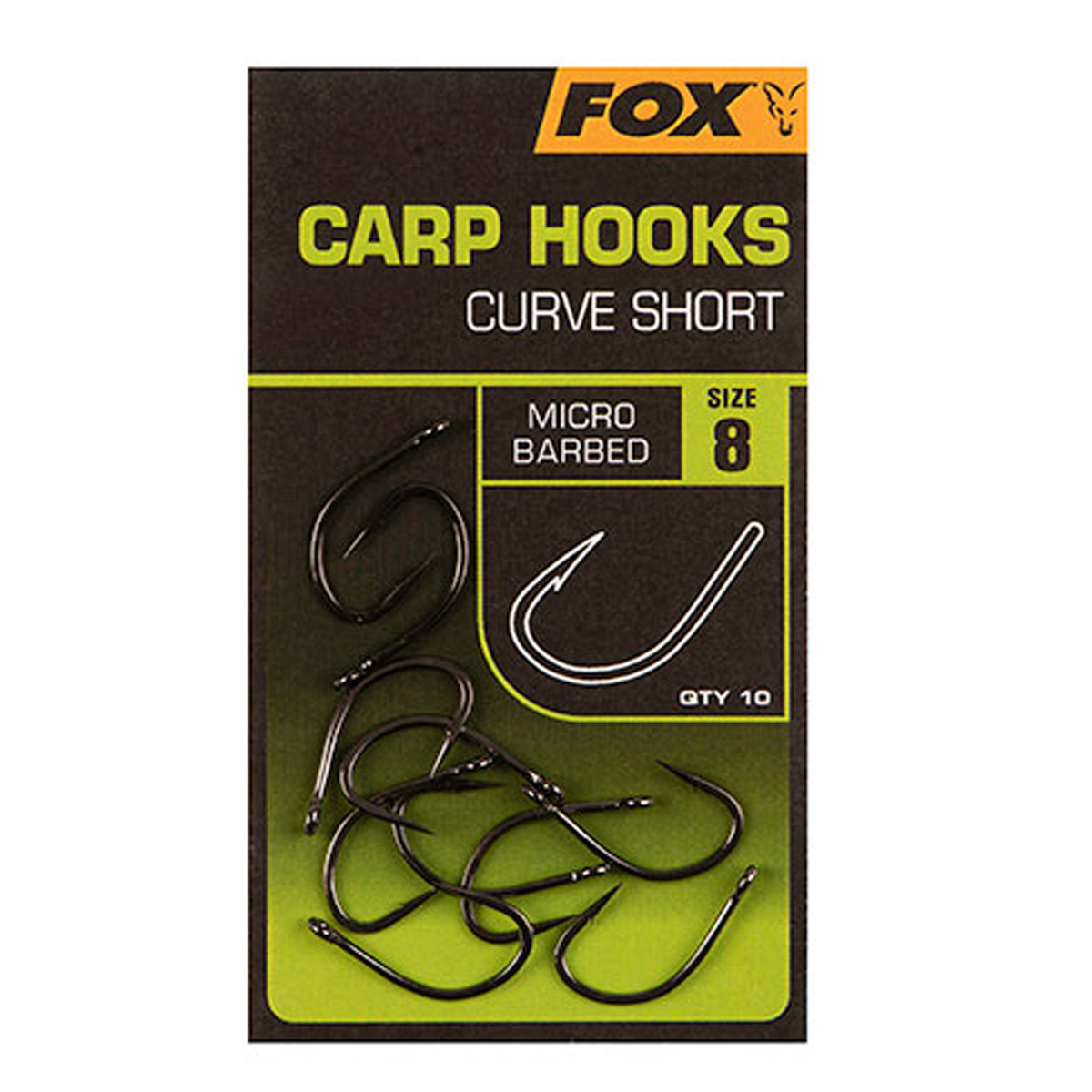 Hameçon Fox Carp à tige courbée et courte