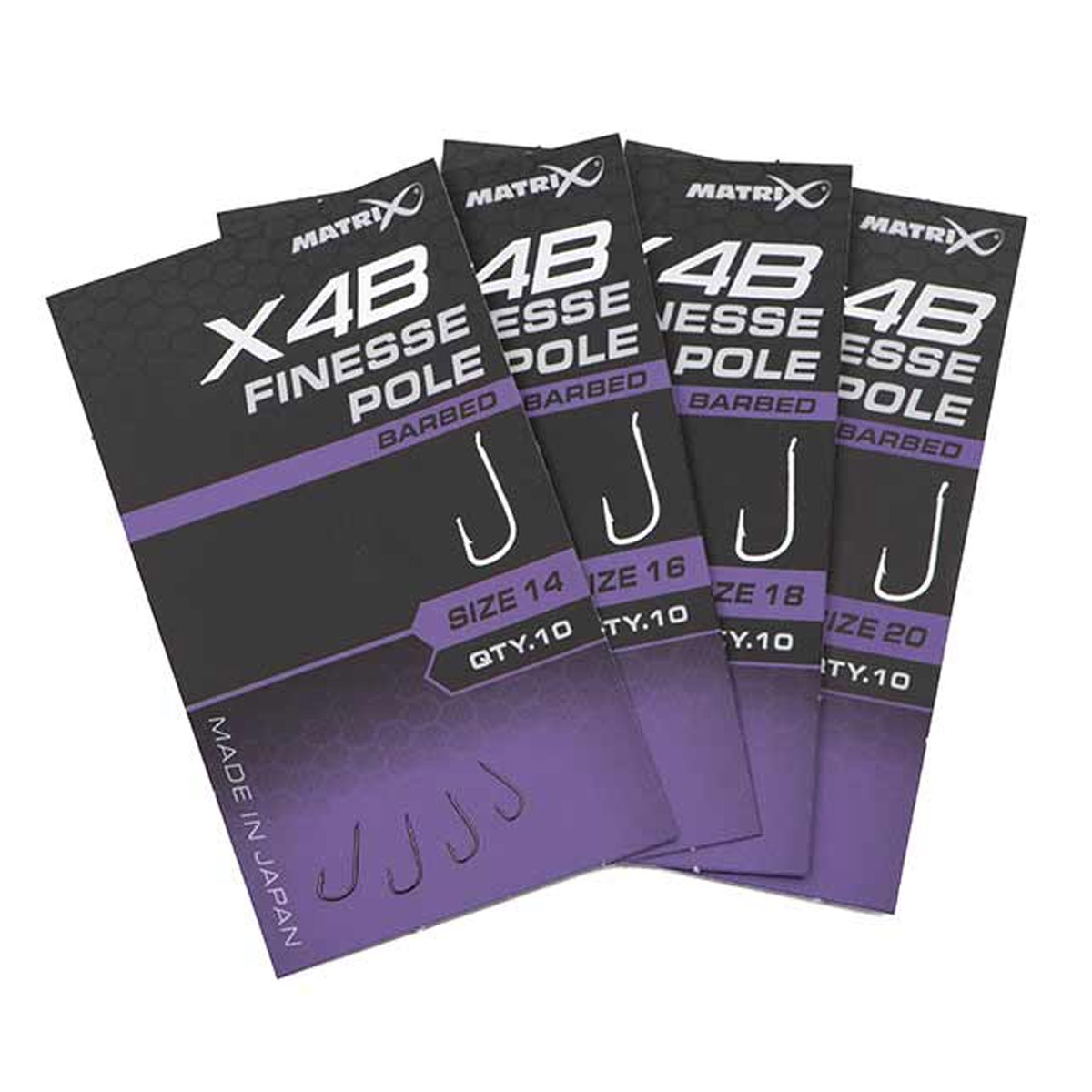 Matrix X4B Finesse Pole Hooks - Barbed Spade