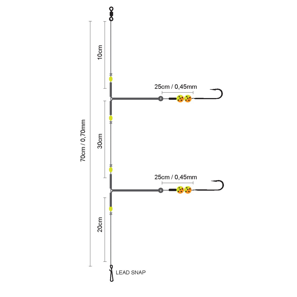 Spro 11 Salt Rig Metal Boom Flasher Polyball Kiwi