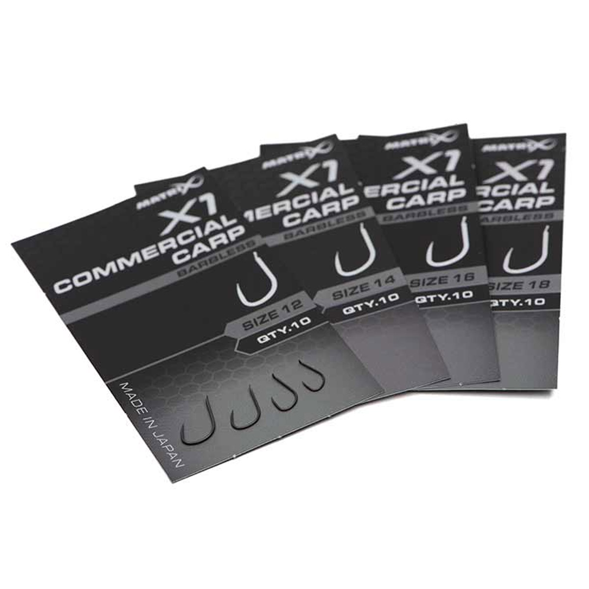 Matrix MX1 Commercial Carp Hooks - Barbless Spade 