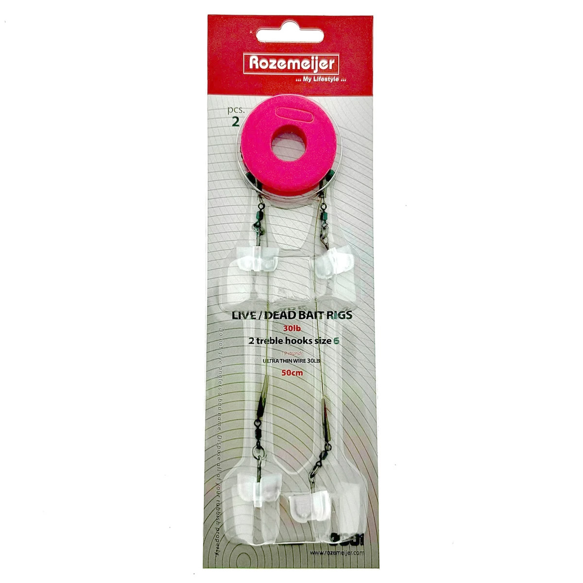 Rozemeijer Live/Deadbait Rigs 30lb 2 Treble #6