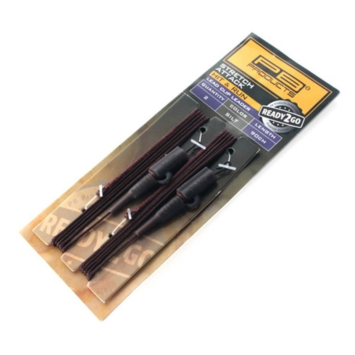 PB Products Ready2Go Leadclip Stretch Attack Leader 90 Silt