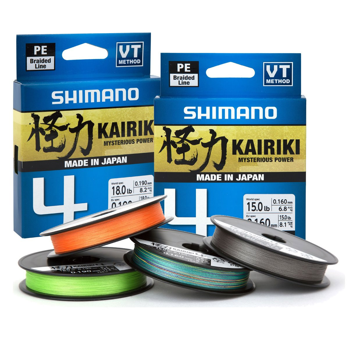 Shimano Kairiki 4  150 meter Hi-Vis Orange 