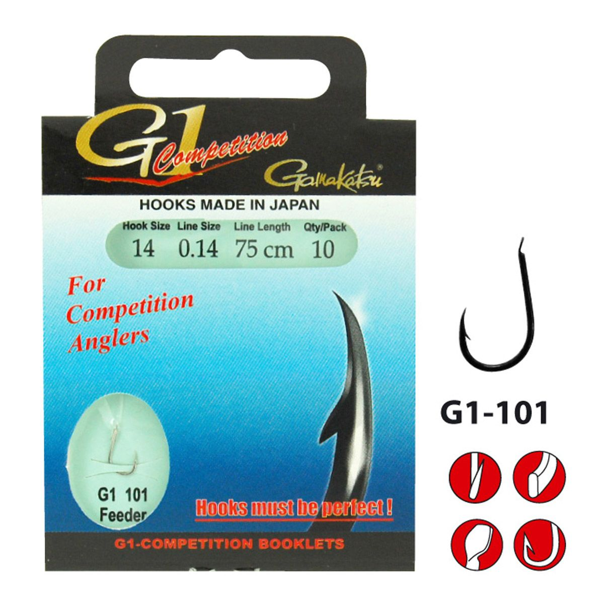 Gamakatsu Hakenboekje BKS G1-101 Feeder 100 cm