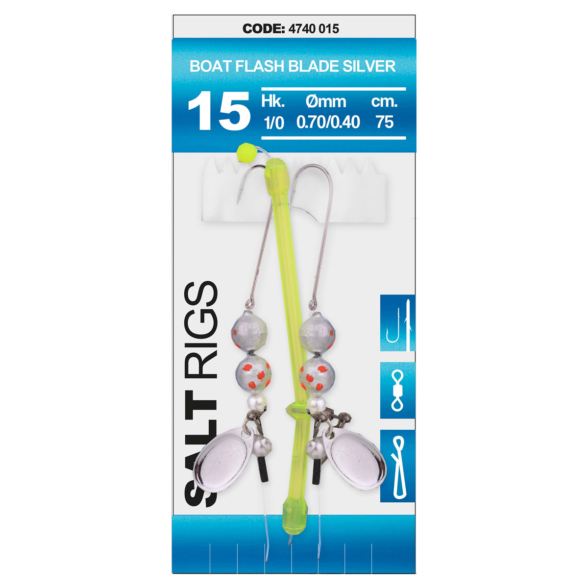 Spro 15 Salt Rig Boat Flash Blade Silver