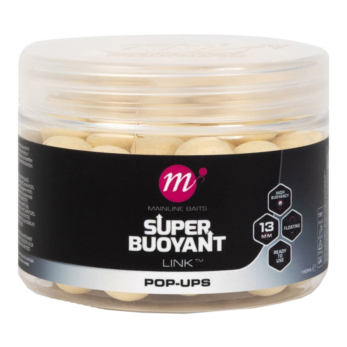 Mainline Super Buoyant Pop-Ups White 13 MM 